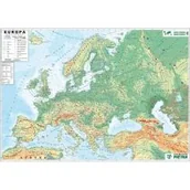 Mapy i plansze edukacyjne - Piętka Mapa ścienna Europy. Fizyczna konturowa 1:3,3 - miniaturka - grafika 1