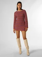 Sukienki - Noisy May Sukienka damska Kobiety Sztuczne włókno lila|pomarańczowy w paski, L - miniaturka - grafika 1