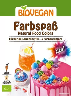 Bio Vegan BARWNIKI SPOŻYWCZE BEZGLUTENOWE BIO 5 x 8 g - Zdrowa żywność - miniaturka - grafika 1