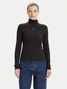 Calvin Klein Jeans Golf LV047D203G Czarny Slim Fit - Swetry damskie - miniaturka - grafika 1