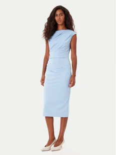 Rinascimento Sukienka koktajlowa CFC0125334003 Błękitny Slim Fit - Sukienki - miniaturka - grafika 1