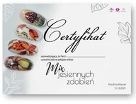 Pozostałe akcesoria kosmetyczne - Certyfikat ze szkolenia online LIVE Mix Jesiennych zdobień by Paulina Laskowska Wersja Drukowana - miniaturka - grafika 1