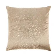 Poszewki na poduszki - Spod Igły i Nitki, Beżowa Poszewka Velvetowa Do Zasłony  SHINY, 45x45 cm - miniaturka - grafika 1