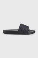 Klapki i japonki damskie - Tommy Hilfiger klapki TH MONOGRAM POOL SLIDE damskie kolor granatowy FW0FW06987 - miniaturka - grafika 1