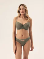 Biustonosze - Biustonosz półusztywniany Lynn Esotiq khaki 70F - miniaturka - grafika 1