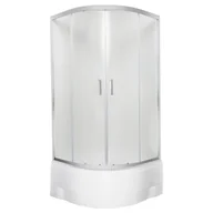 Kabiny prysznicowe - Kerra Malibu GL 80 Zakrzywiona kabina prysznicowa z głębokim brodzikiem i zakrzywionym tyłem - miniaturka - grafika 1