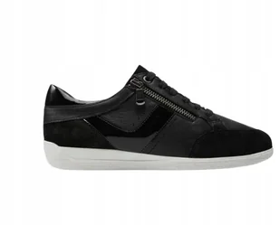 GEOX DAMSKIE BUTY SPORTOWE NISKIE CZARNE 36 Ż5Q - Półbuty damskie - miniaturka - grafika 1