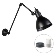 Lampy ścienne - QAZQA Inteligentna lampa ścienna czarna regulowana z Wifi A60 - Wye - miniaturka - grafika 1