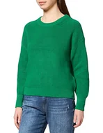 Swetry damskie - JACK & JONES Damski sweter Jxmila Ls Twist Crew Neck Knit Noos, Jolly Green, XL - miniaturka - grafika 1
