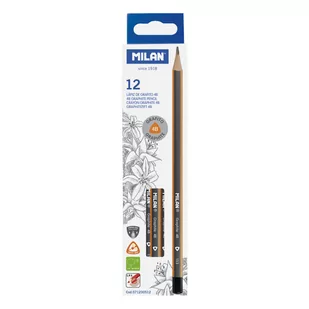 Ołówek trójkątny 4B (12szt) MILAN - Przybory szkolne - miniaturka - grafika 1