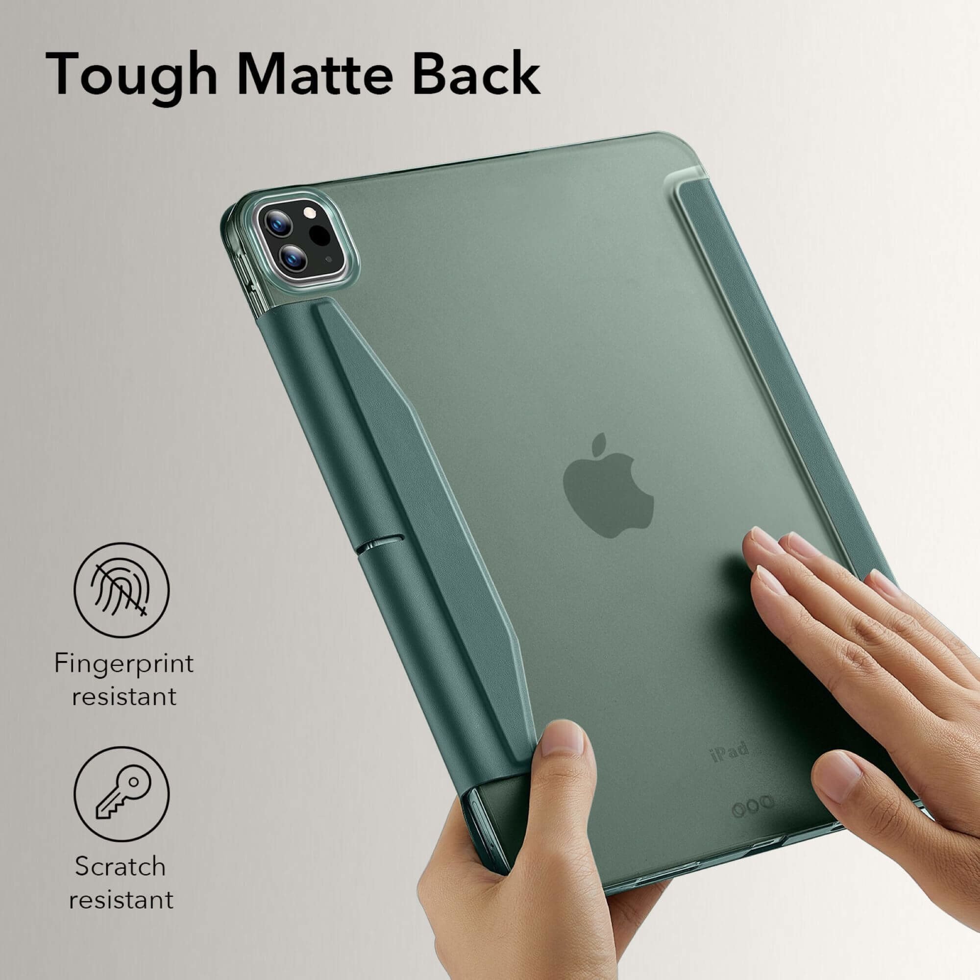 ESR Ascend Trifold iPad-cover/taske Apple iPad Pro 11 2024 27,9 cm 11 Book Cover Grøn, Transparent 1B2080202