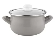 Garnki - Fl1 GARNEK EMALIOWANY CAPRI PYZA Z/P 20CM 3,8L JASNY SZARY 011-GAR-AV/6C/20 - miniaturka - grafika 1