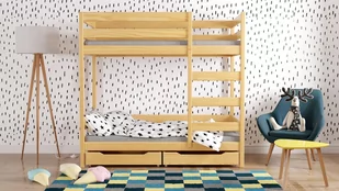 Łóżko piętrowe, WNM Group, Wanda Plus W1, 2 Szuflady, Bezbarwny, 167x87 cm - Łóżka dla dzieci i młodzieży - miniaturka - grafika 1