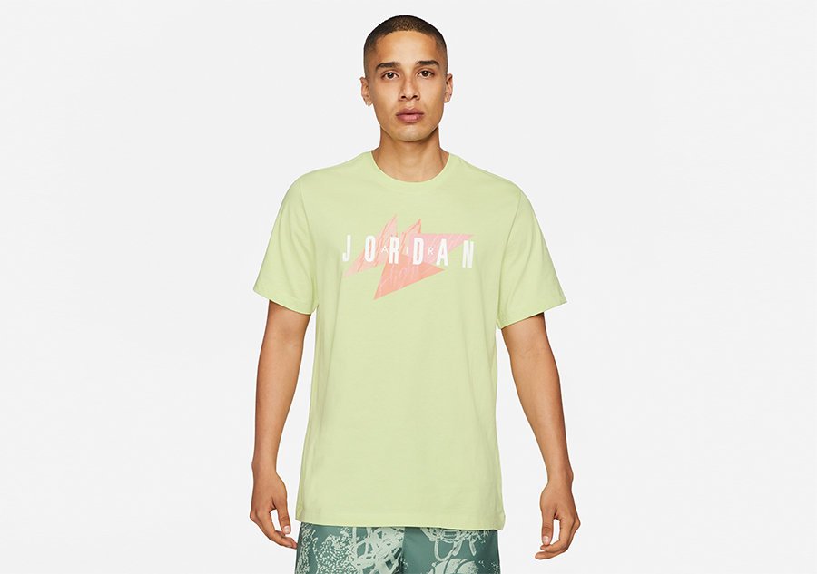 Nike Air Jordan Jumpman Air Wordmark Tee Limelight