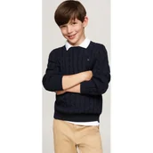 Swetry dla chłopców - Tommy Hilfiger Sweter ESSENTIAL | Regular Fit - miniaturka - grafika 1