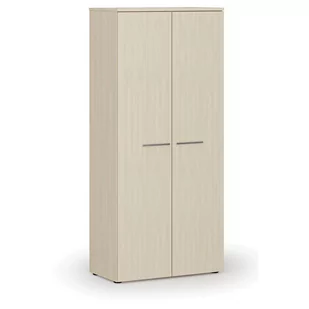 Szafa ubraniowa z wysuwem PRIMO WOOD, 1781 x 800 x 420 mm, wiśnia - Szafy biurowe - miniaturka - grafika 3