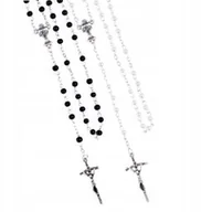 Różańce - Różaniec do Pierwszej Komunii czarny biały - miniaturka - grafika 1