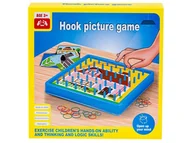 Gry planszowe - Edukacyjna Gra Zręcznościowa Układanka Kolorowe Gumki Sznurek Hook Picture Game Karty - miniaturka - grafika 1