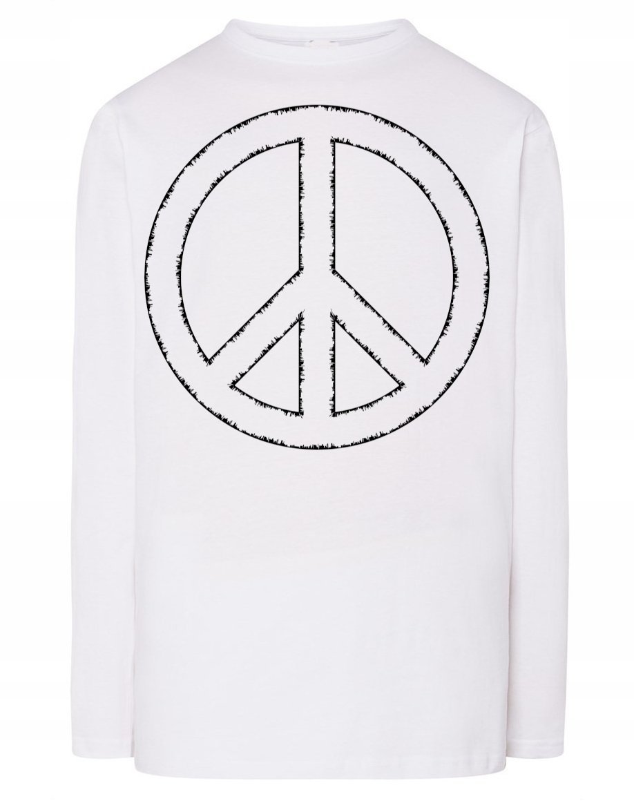 Longsleeve męski nadruk Pacyfka Znak Pokój r.L