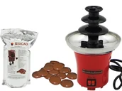 Urządzenia do czekolady i słodyczy - Fontanna Czekoladowa CF23+0,5kg Czekolady Mlecznej Sicao - miniaturka - grafika 1