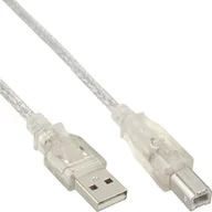 Kable USB - Kabel USB InLine USB-A - USB-B 1 m Przezroczysty 34510T - miniaturka - grafika 1