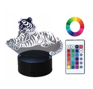 Lampy stojące - Lampka Nocna Led 3D Tygrys Księga Dżungli Imię - miniaturka - grafika 1