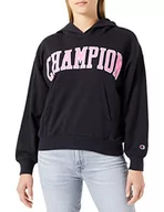 Bluzy damskie - Champion Damska bluza z kapturem Rochester 1919 C-Campus, czarna, XL, czarny, XL - miniaturka - grafika 1