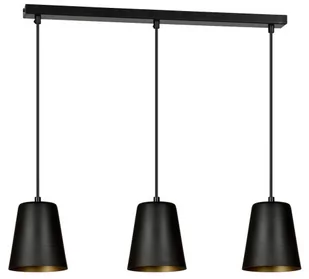Emibig Milagro lampa wisząca 3-punktowa czarna/złota 415/3 415/3 - Lampy sufitowe - miniaturka - grafika 1
