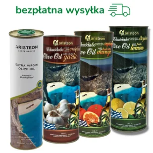 Oliwa z oliwek Aristeon zestaw 4 oliw po 1 litr BEZPŁATNA DOSTAWA - Oliwa - miniaturka - grafika 1