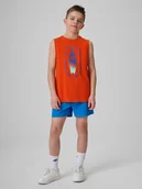 Kąpielówki dla chłopców - 4F Spodenki plażowe boardshorty chłopięce - niebieskie 158/164 (12-14 lat) - miniaturka - grafika 1