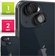 Szkła hartowane na telefon - 4x Szkło Na Aparat Do Apple iPhone 13 / 13 Mini Na Obiektywy, Czarne, 9H - miniaturka - grafika 1