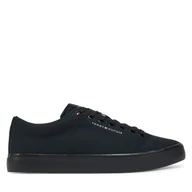 Trampki męskie - Tenisówki Tommy Hilfiger Hi Vulc Low Core Canvas FM0FM05396 Czarny - miniaturka - grafika 1