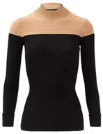 Swetry damskie - Morgan Sweter damski Pull Col Roulé Bicolore Mico sweter - miniaturka - grafika 1
