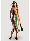 Sukienki - Desigual Sukienka codzienna VEST_PAINT_LACROIX Pomarańczowy Iconic Fit - miniaturka - grafika 1