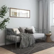Sofy i kanapy - Sofa rozkładana Szara metalowa rama łóżka 90x200 cm - miniaturka - grafika 1