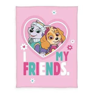 Koc dziecięcy 130x170 Psi Patrol różowy polarowy - Koce i narzuty dla dzieci - miniaturka - grafika 1