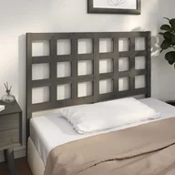 Inne meble do sypialni - Lumarko Wezgłowie łóżka, szare, 125,5x4x100 cm, lite drewno sosnowe - miniaturka - grafika 1