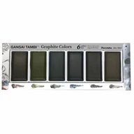 Farby i media malarskie - Kuretake Gansai Tambi Graphite Colors 6  Szt. Mc20Gr/6V - miniaturka - grafika 1