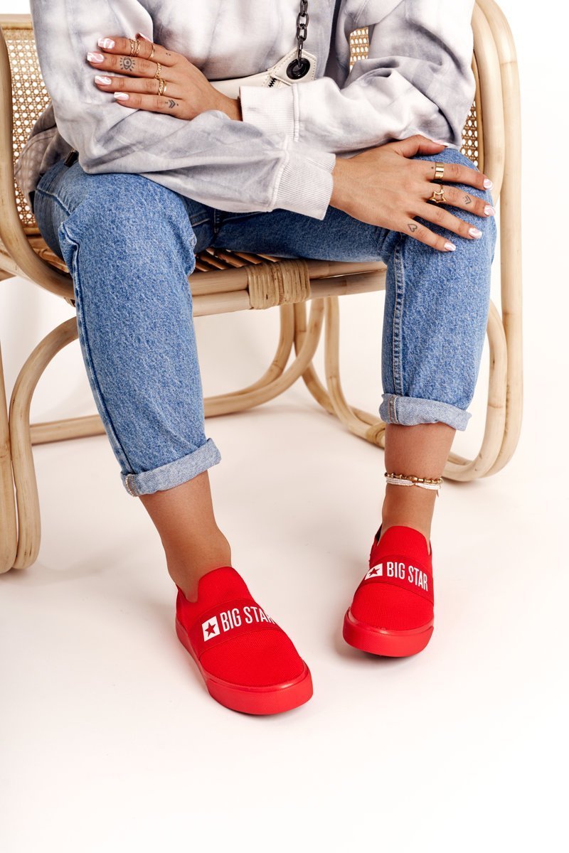 Damskie Tenisówki Slip-on Big Star FF274220 Czerwone-37