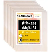 Dekoratorstwo - Creative Deco płyta ze sklejki do cięcia laserem, A3 3mm, 42x30 cm, 10 sztuk - miniaturka - grafika 1