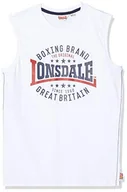 Koszulki męskie - Lonsdale London London Męski top St.Agnes Slim Fit Tank Top, biały, l 114758 - miniaturka - grafika 1