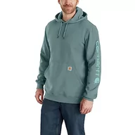 Bluzy męskie - Carhartt Męska bluza z logo Loose Fit Midweight Graphic, Sea Pine Heather, XL - miniaturka - grafika 1