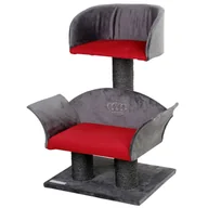 Legowiska dla kotów - Kerbl Drapak dla kota Lounge Deluxe, szaro-czerwony, 81548 - miniaturka - grafika 1