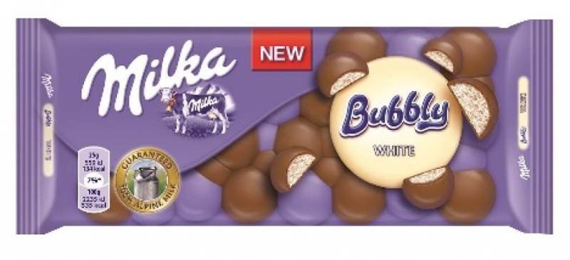 Milka bubbly white czekolada z białą czekoladą 90g