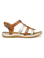 Sandały damskie - Geox Sandały w kolorze złoto-jasnobrązowym - miniaturka - grafika 1