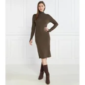 Sukienki - Calvin Klein Wełniana sukienka EXTRA FINE HIGH-NK - miniaturka - grafika 1
