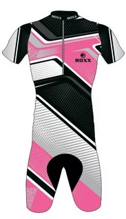 Pianki do pływania - Damski strój triathlonowy Roxx Race Gel Cycling Skinsuit | RÓŻOWA S - grafika 1