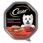 Mokra karma dla psów - Cesar Karma mokra dla psa z wołowiną i wątróbką 150g - miniaturka - grafika 1