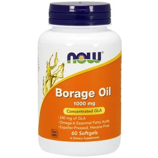Now Foods Olej z ogórecznika Borage Oil 1000mg 60 kapsułek - Suplementy naturalne - miniaturka - grafika 3