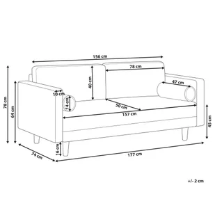 Sofa 3-osobowa złoty brąz NURMO - Sofy i kanapy - miniaturka - grafika 11